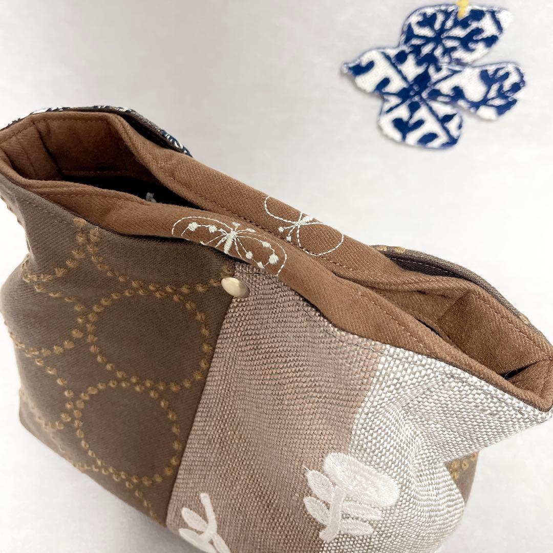 ハンドメイド　ミナペルホネン　くしゅっとトートバッグmini ⑅︎◡̈︎*