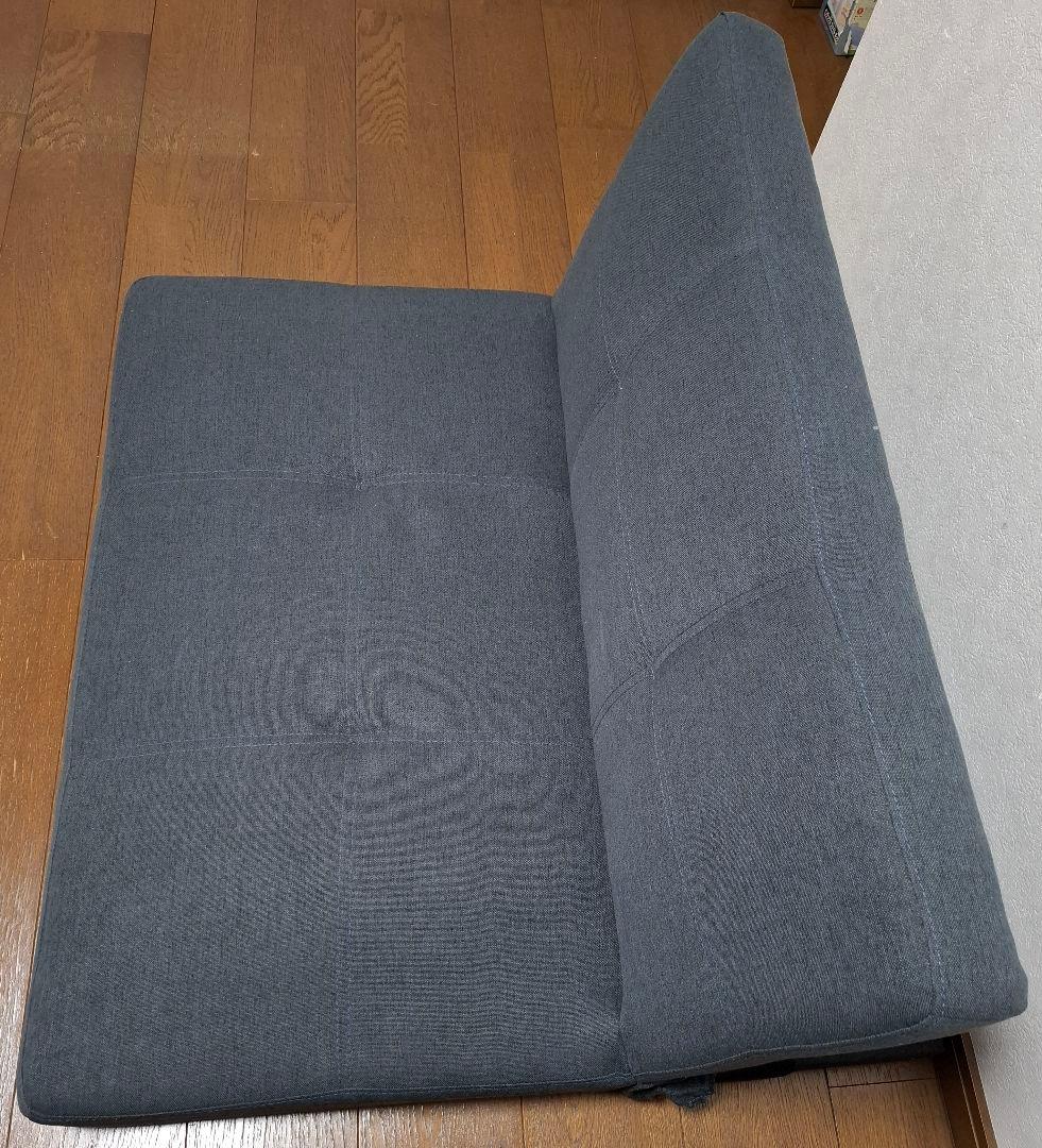 ダークグレー 2人掛けソファ　セパレートソファ　1人暮らし　ソファベッド