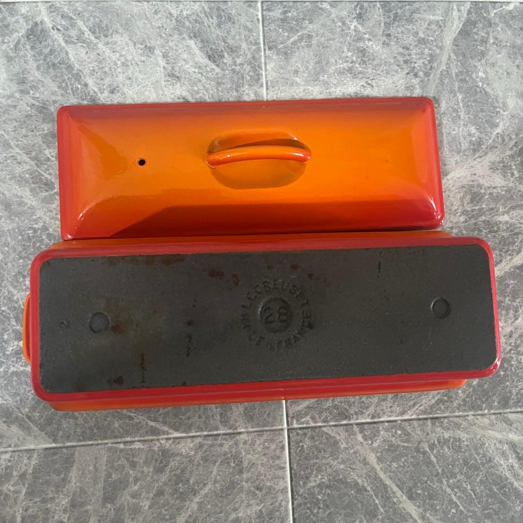 ル・クルーゼ テリーヌ型 28 オレンジ 廃盤品 LE CREUSET
