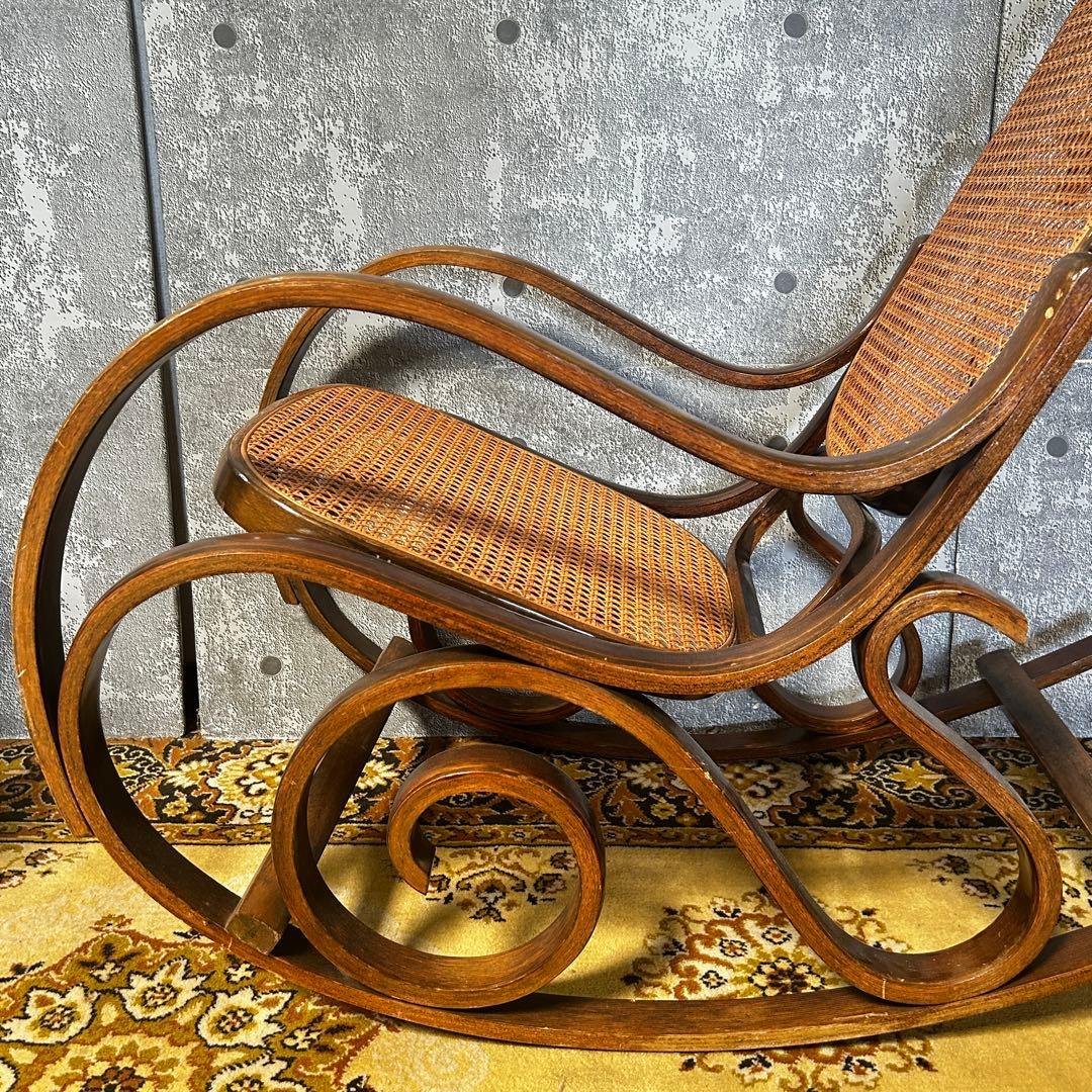 ꧁籐家具꧂ベントウッドロッキングチェア ケインバック ラタン 曲木 揺り 揺れ