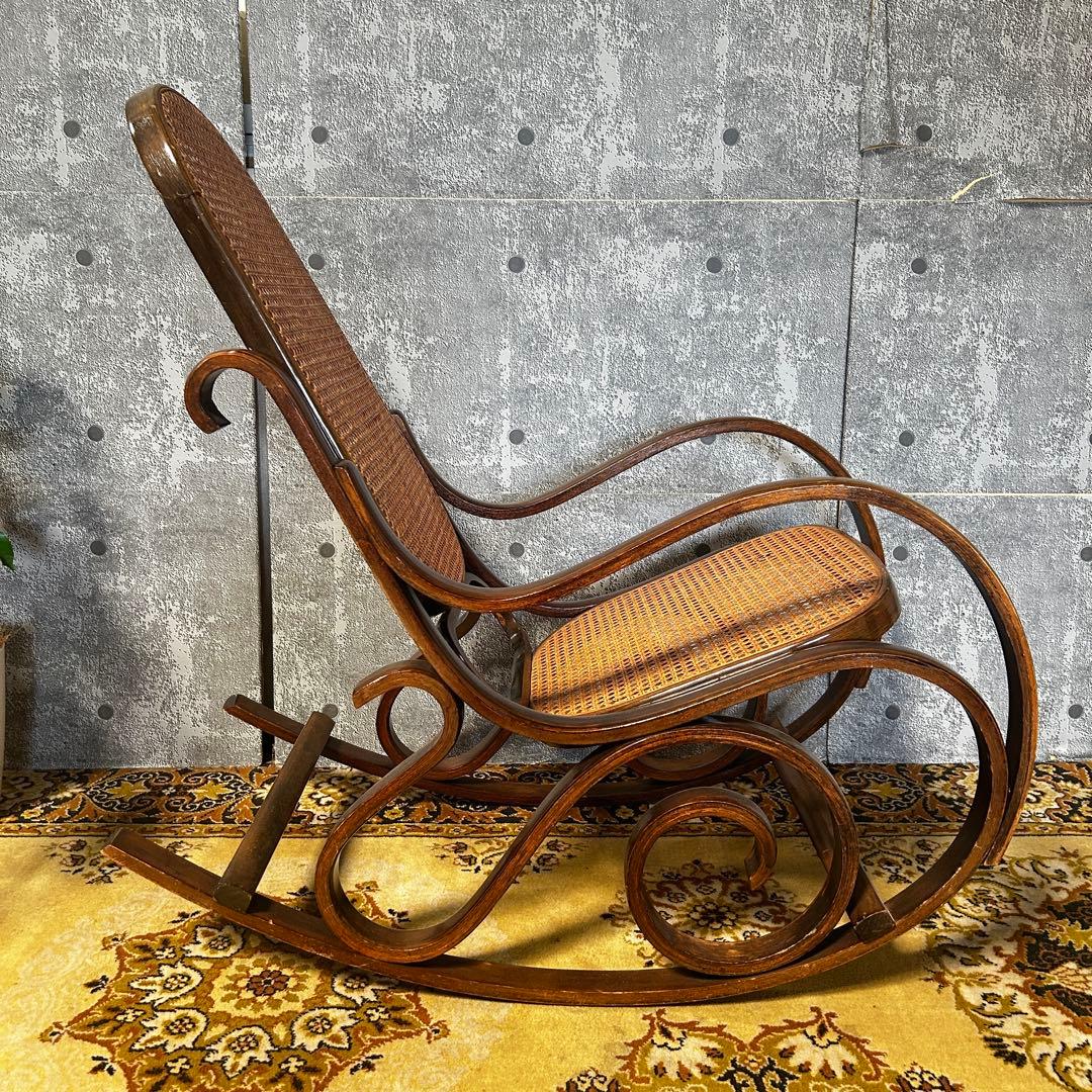 ꧁籐家具꧂ベントウッドロッキングチェア ケインバック ラタン 曲木 揺り 揺れ