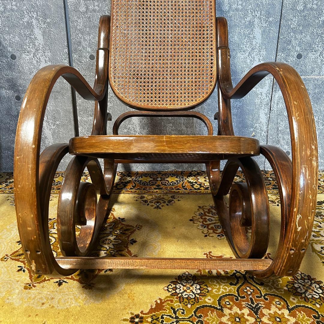 ꧁籐家具꧂ベントウッドロッキングチェア ケインバック ラタン 曲木 揺り 揺れ