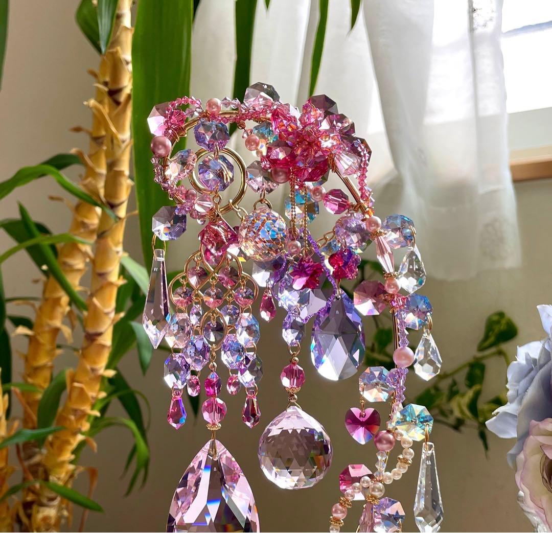 サンキャッチャー スワロフスキー ロザリン63mm