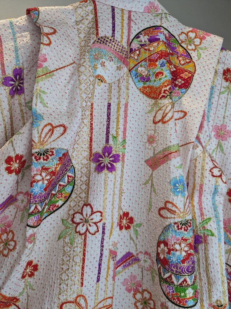 七五三 白 絞り 5歳 3歳 着物 正絹