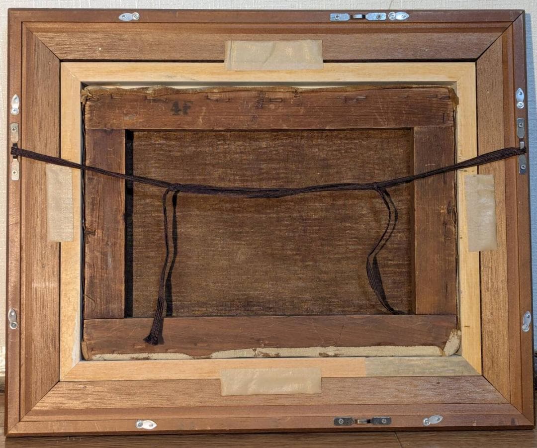 【真作】絵画　油彩4号　リクライニング・ヌード　ベッドに憩う女性像　X125