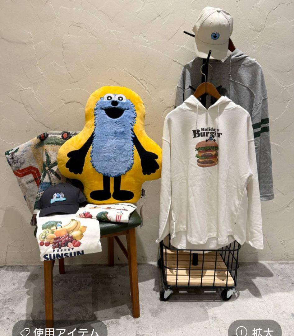 ニコアンド【パペットスンスン】コラボビッグクッション 現品のみ