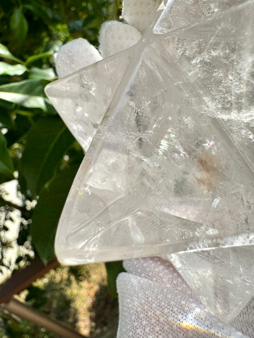 綺麗☆水晶 高透明 虹入り ヒマラヤマカバスター