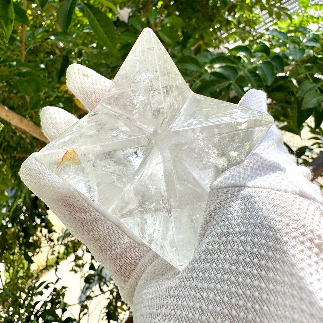 綺麗☆水晶 高透明 虹入り ヒマラヤマカバスター