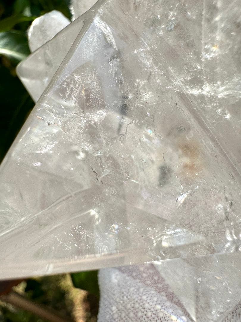 綺麗☆水晶 高透明 虹入り ヒマラヤマカバスター