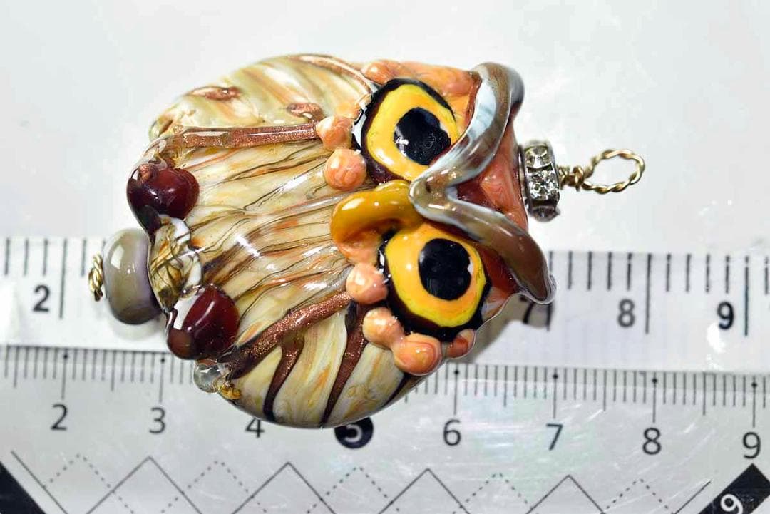 とんぼ玉 トンボ玉 蜻蛉玉 ペンダントトップ ガラス細工　12882-451