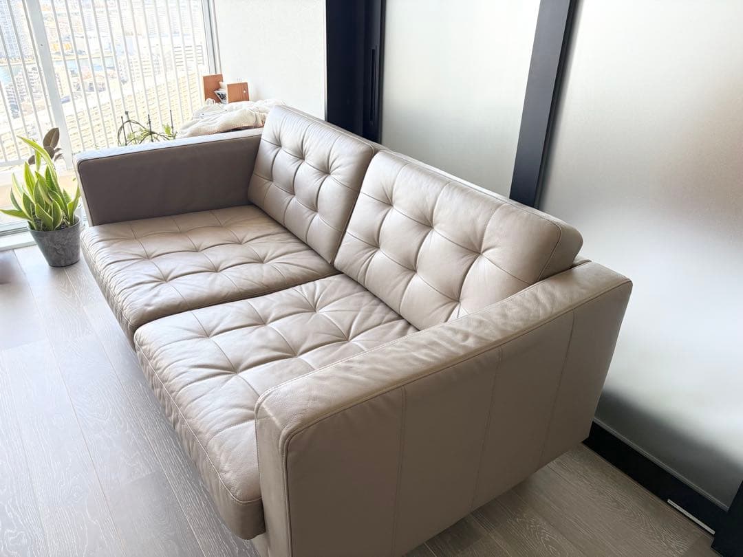 IKEA イケア ベージュ ソファ 2人掛け ランズクローナ