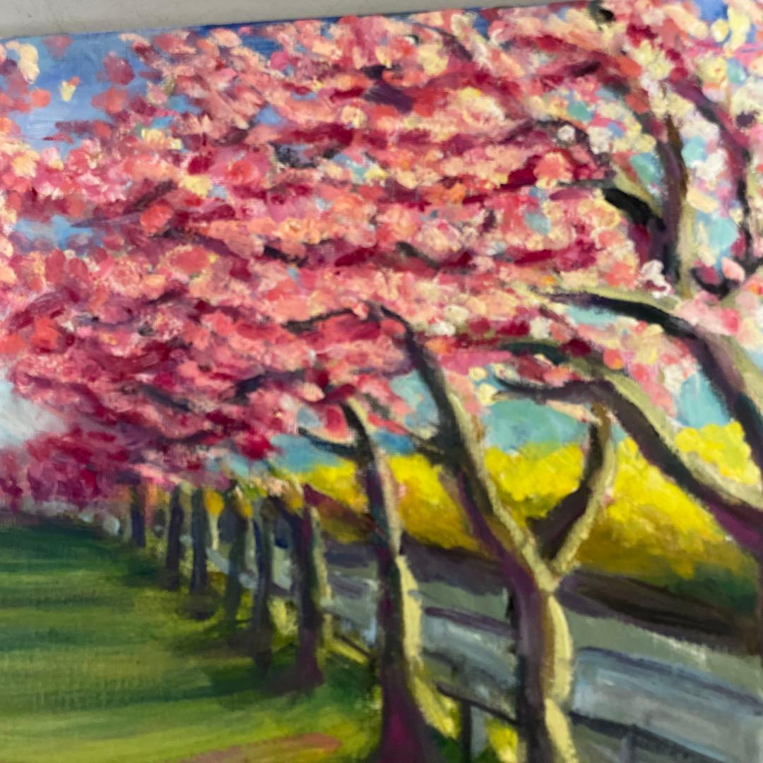 梅さくらの里 油彩画 2020年作