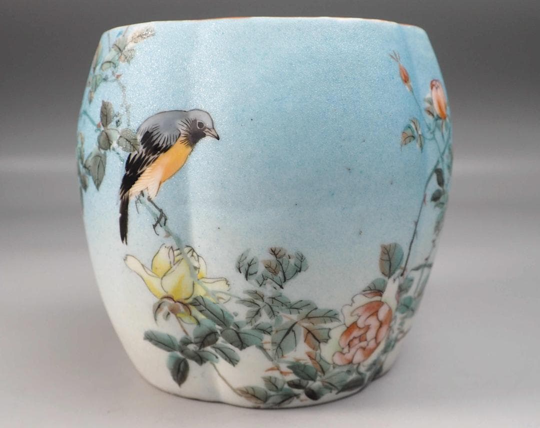 幻の石目焼水指　竹内忠兵衛　明治　底部に書き銘「専売特許二二五二五一五」