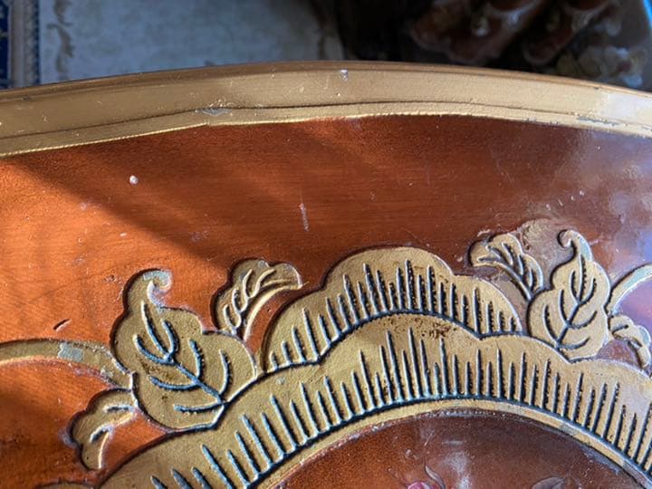 ロココ　テーブル　薔薇　マルチ　アンティーク　ゴールド　ブラック　高級感