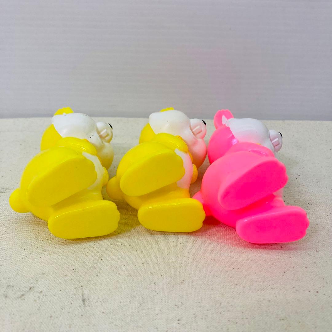 SS製薬 エスエス製薬 ピョンちゃん ソフビ人形 ピンク 黄色 3体セット