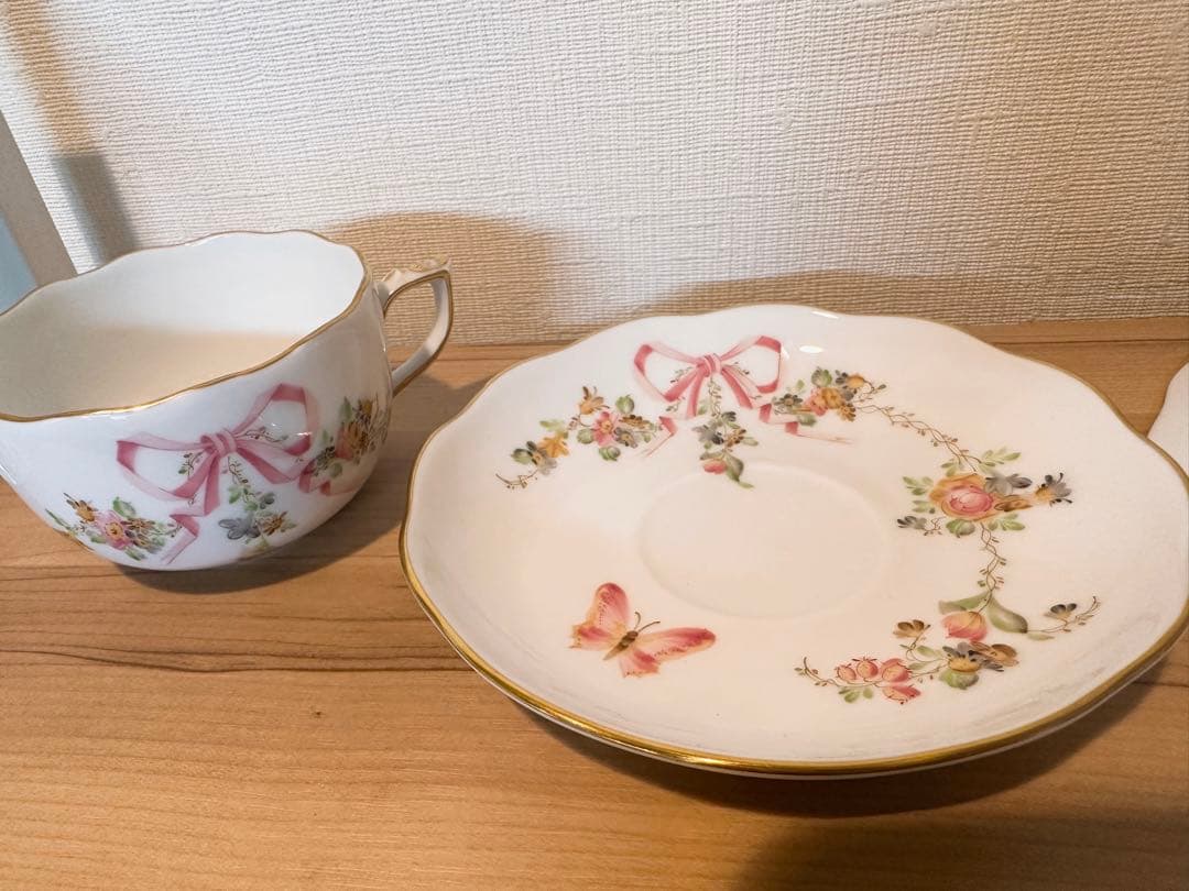 ヘレンド　エデン　ローズドラジェ　カップ&ソーサー　デザートプレート