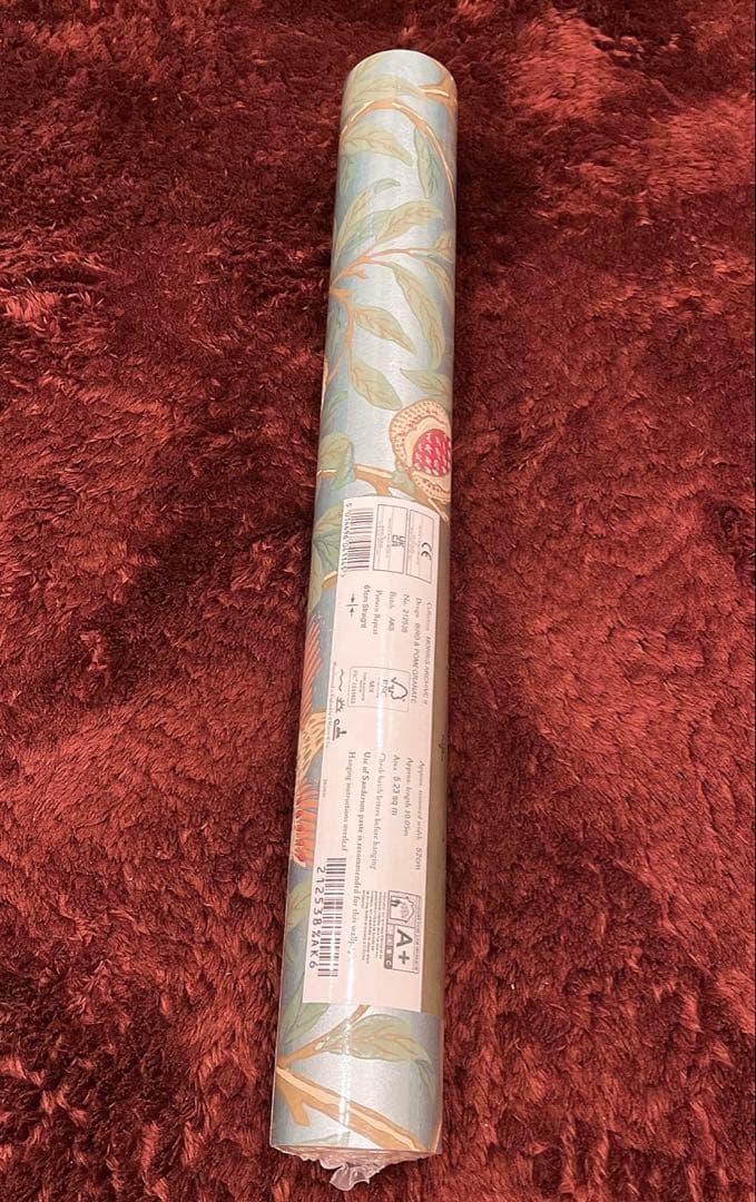 新品•未開封 ウィリアムモリス 鳥とザクロ 壁紙　クロス10m 1本イギリス製