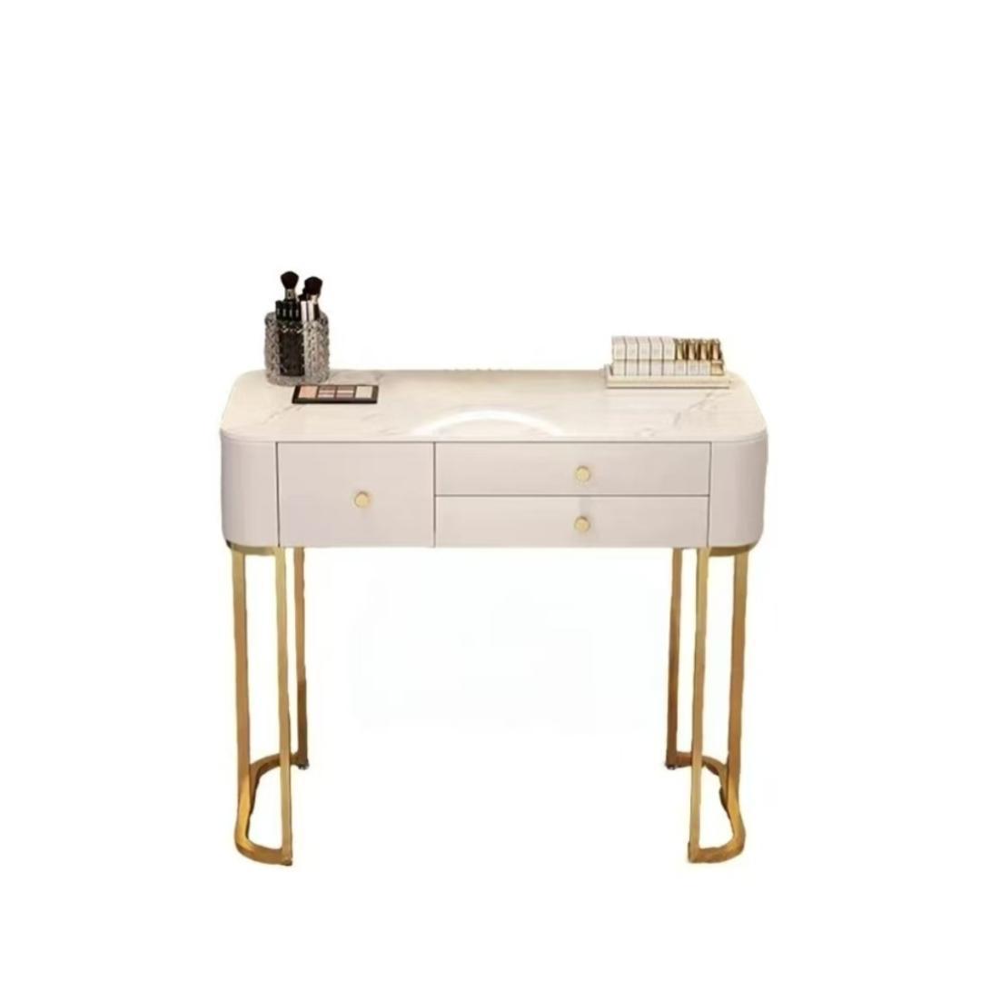 大理石天板 USBポート付きドレッサー デスクのみ 訳あり品 204-80-07