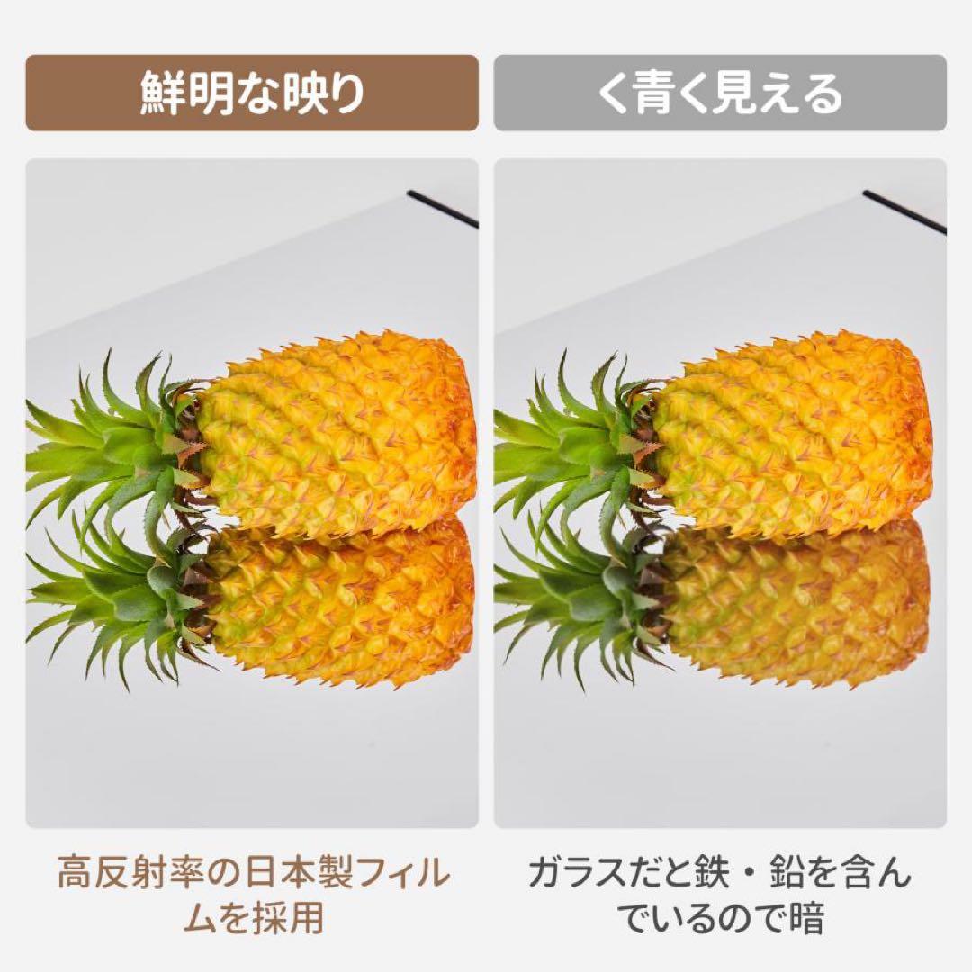 割れない鏡 全身ミラー 160×100cm 壁掛け・立て掛け シルバー