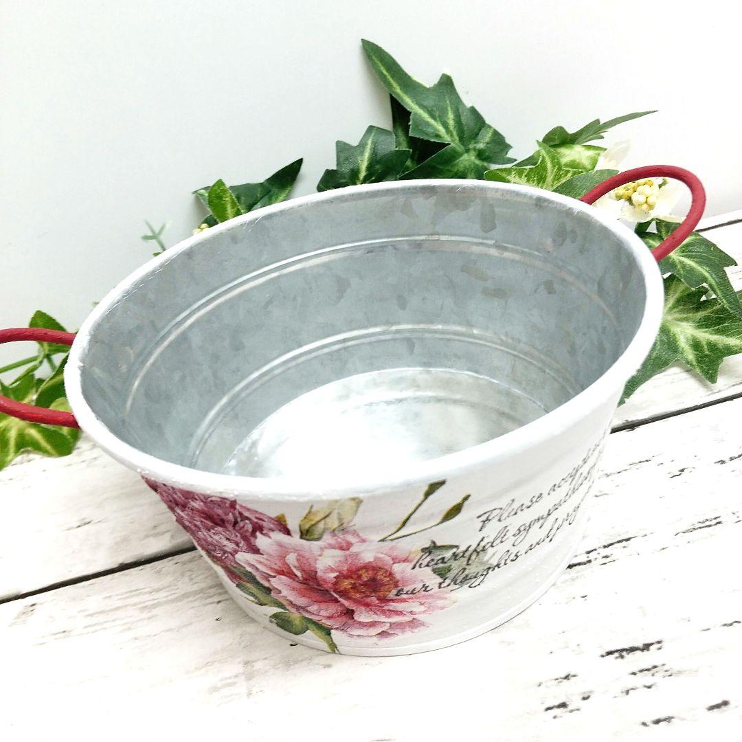 デコパージュ ꔛ‬ꕤ ガーデン雑貨 *鉢カバー *小物入れ *リメ缶 *薔薇