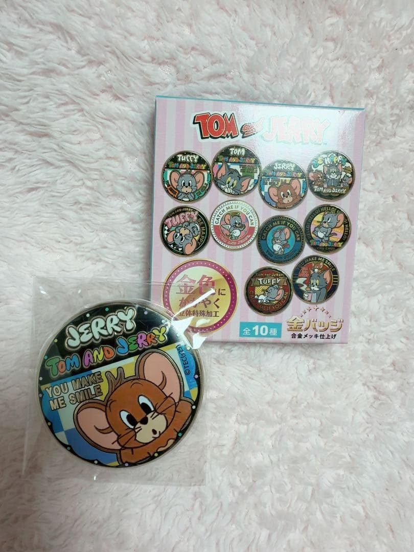 トムとジェリー 金バッジ 缶バッジ ジェリー - メルカリ