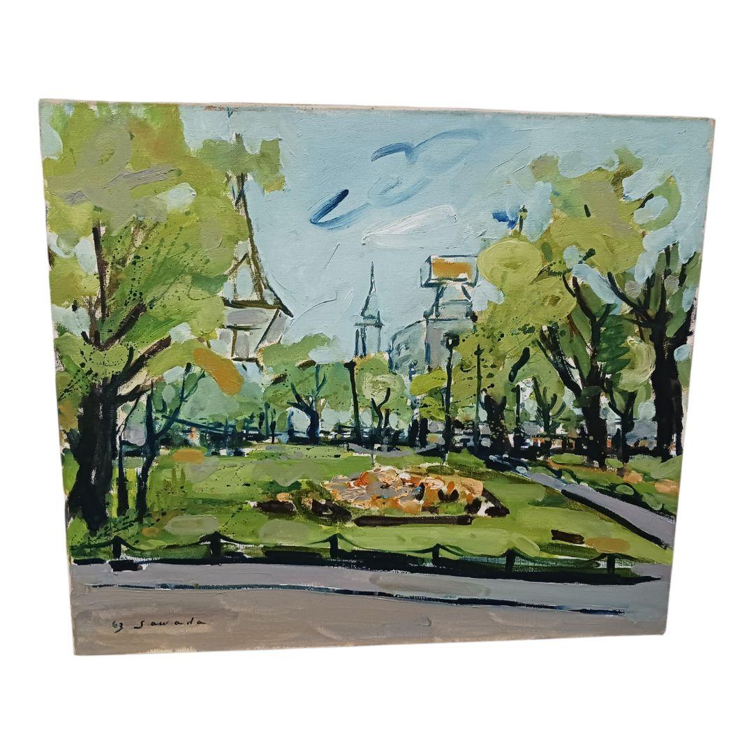 沢田哲郎 油彩画 「63 Sawada」サイン - メルカリ