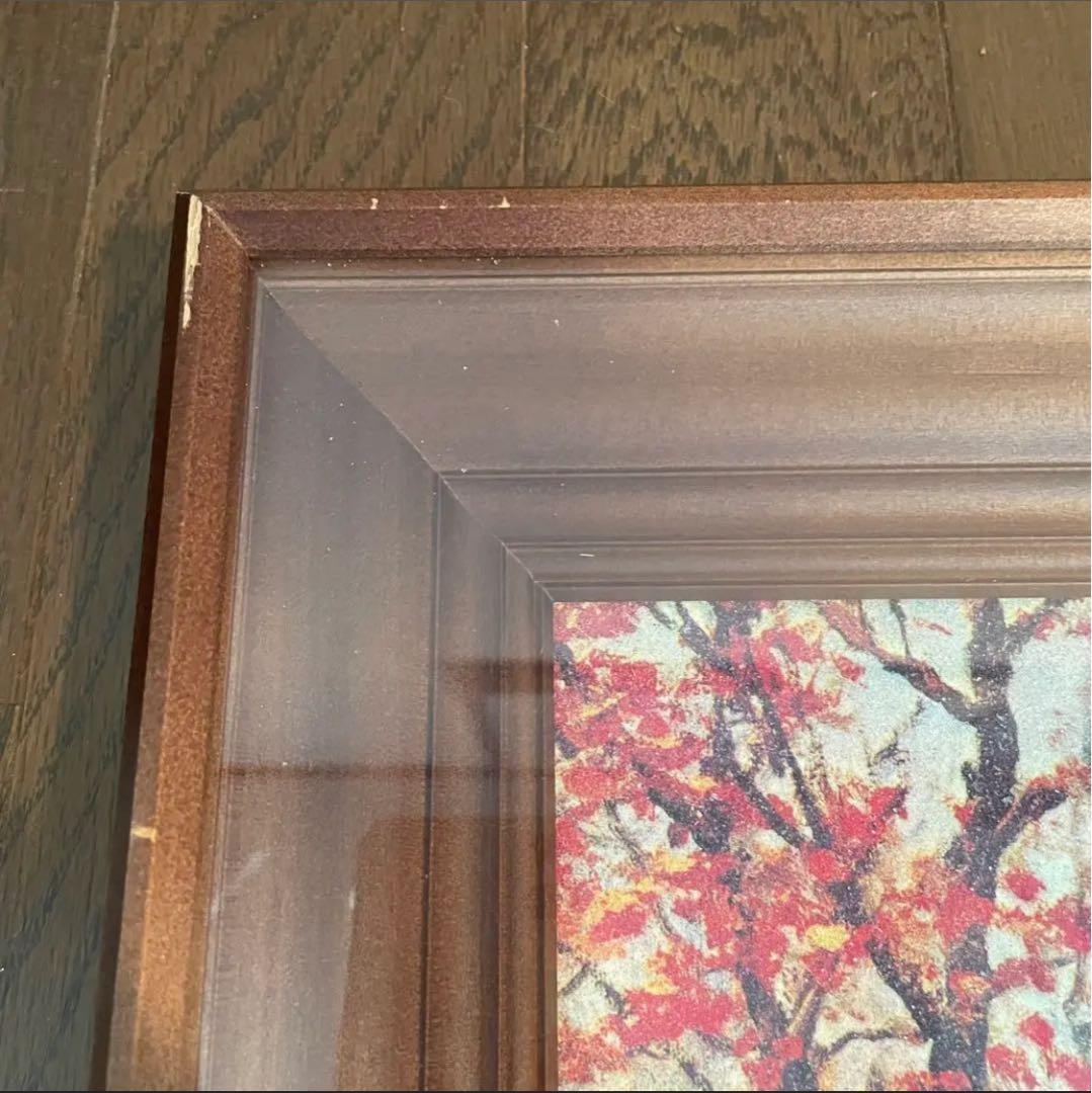 水晶画】世界の名画 ロバート・ウッド 10月の朝 風景画 秋景色 風景画