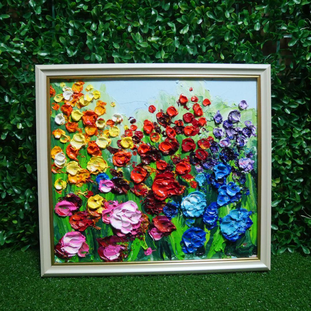 油絵 油彩 絵画 【giardino fiorito colorato 】