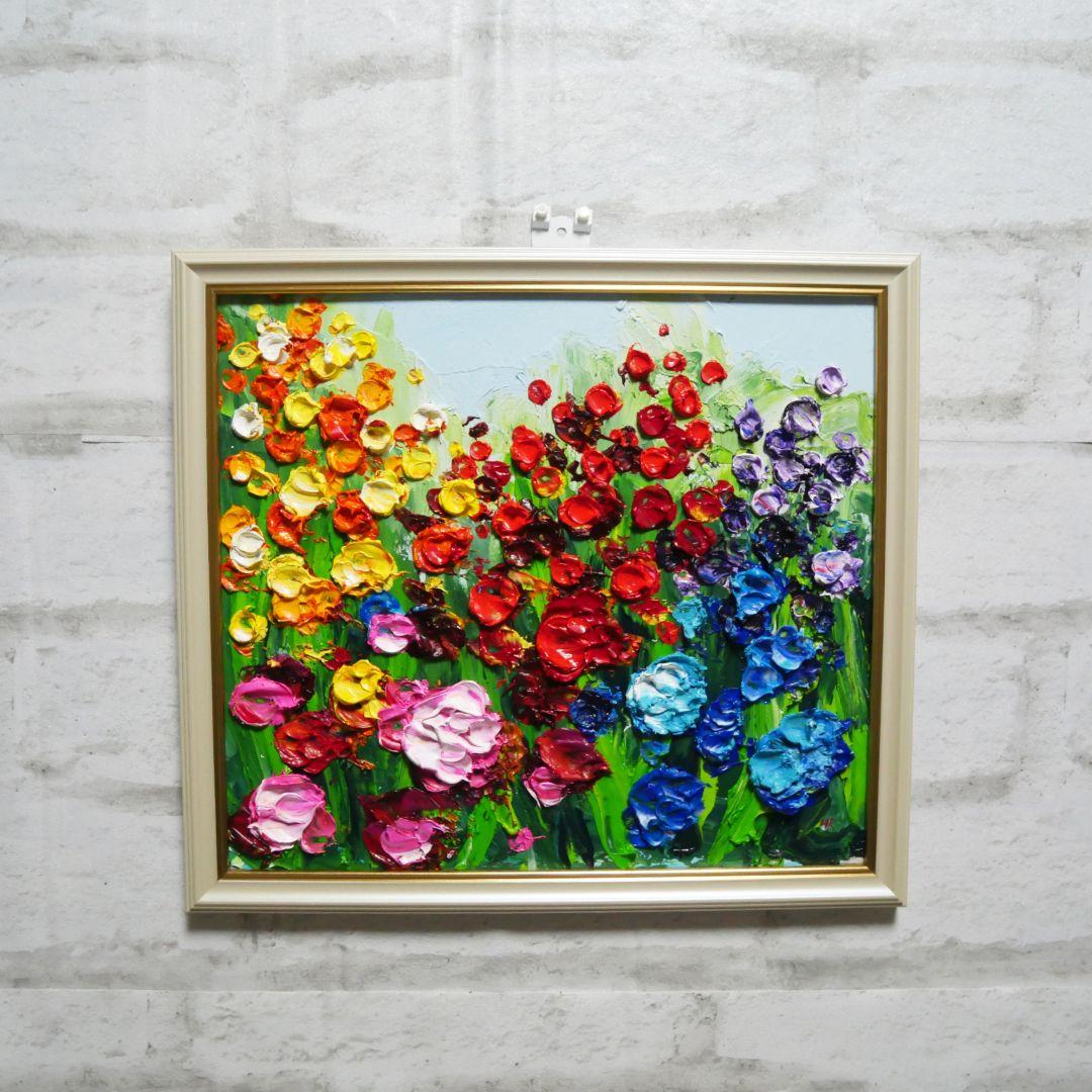 油絵 油彩 絵画 【giardino fiorito colorato 】