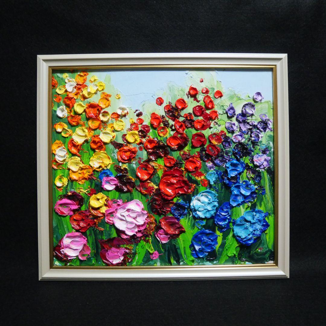 油絵 油彩 絵画 【giardino fiorito colorato 】