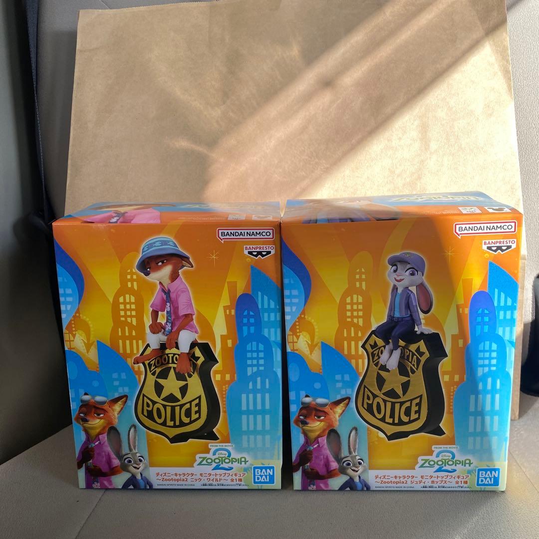 ズートピア2 モニタートップ フィギュア ジュディ ニック 全2種 新品