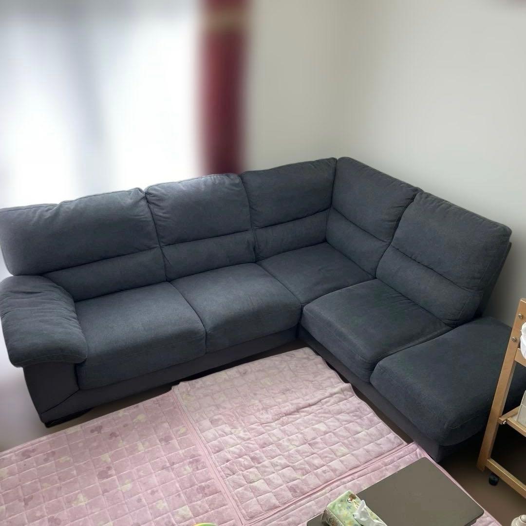 【引取限定】ニトリ　L字ソファ　コーナーソファ　カウチソファ