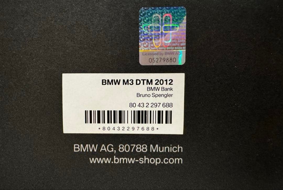 ギミックあり BMW M3 DTM 2012 BMW BANK ミニチャンプス