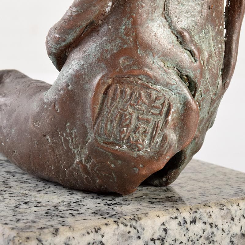 ブロンズ像　K.YAMASHITA　女性像　大理石台付 　置物 　M　R4757