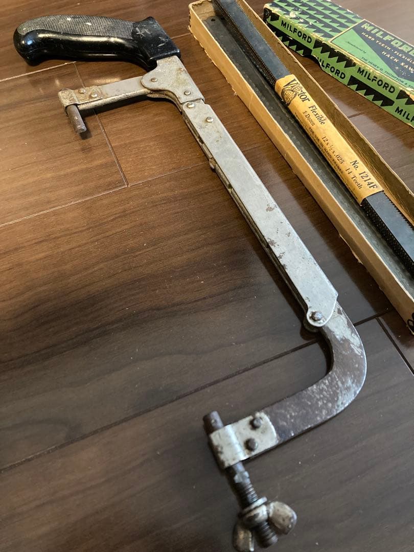 40sUSA製ATKINS社製弓のこぎりとMILFORD社の替え刃のセット - メルカリ
