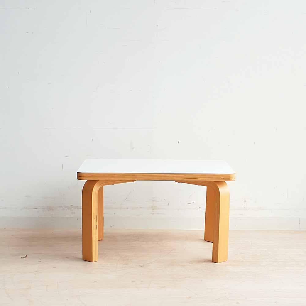 ホワイト天板 プライウッド ローテーブル ZR24310