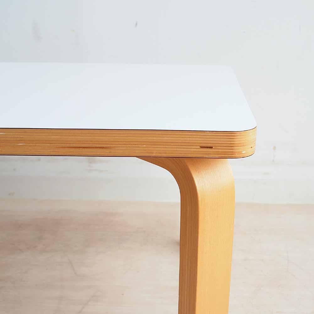 ホワイト天板 プライウッド ローテーブル ZR24310