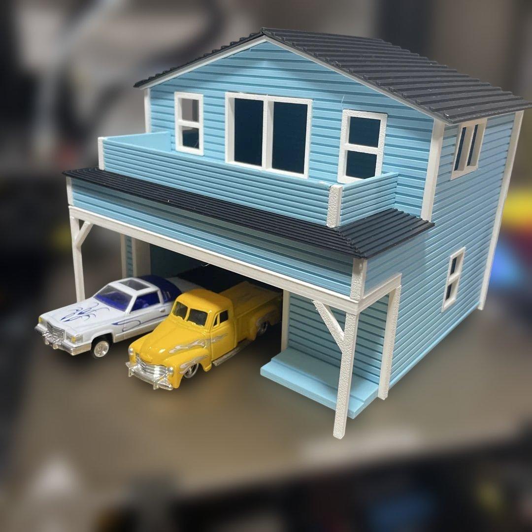 1/64サイズ ジオラマ【アメリカンガレージハウス】ホットウィール