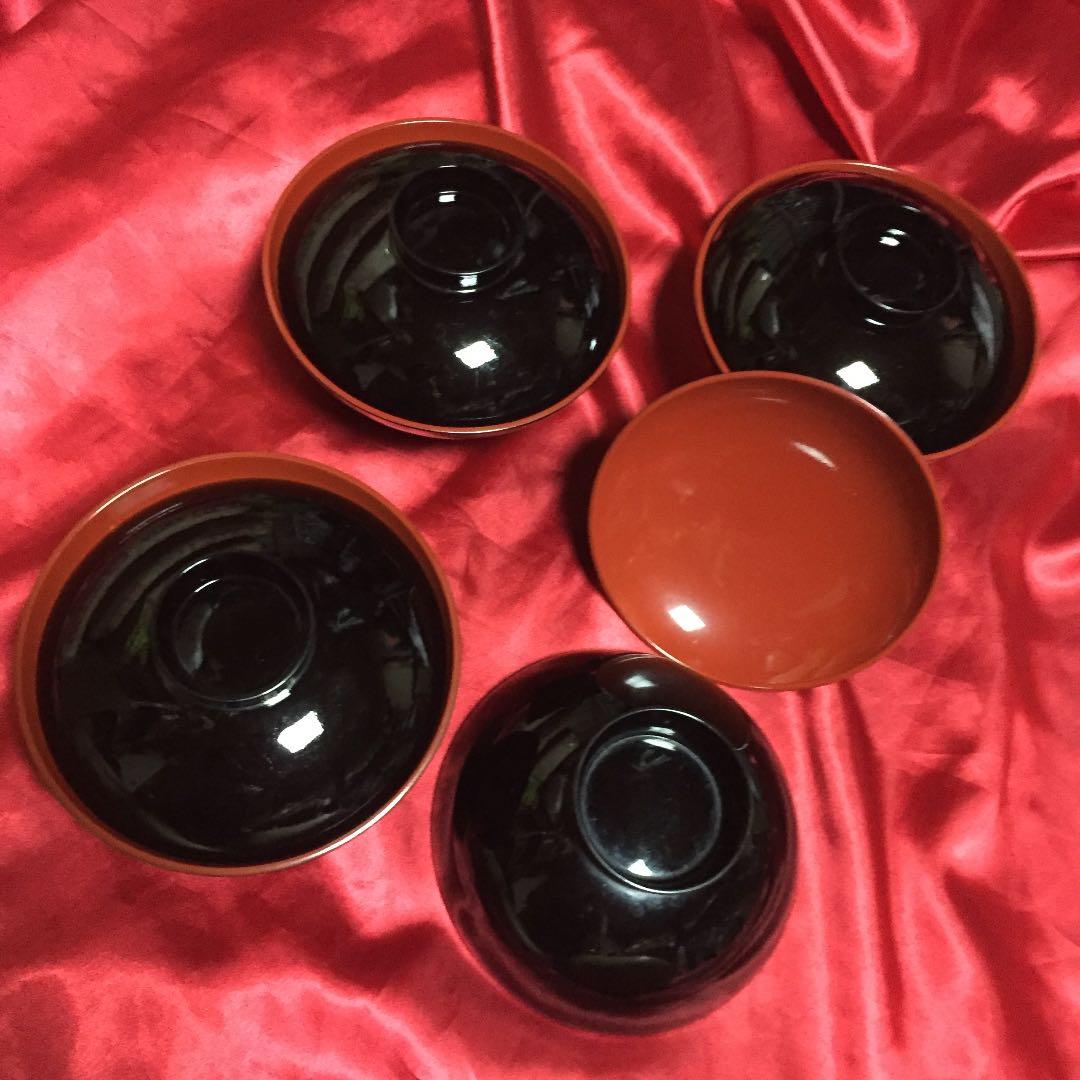 輪島塗 蓋付きお吸い物お椀 四客 即購入OK！