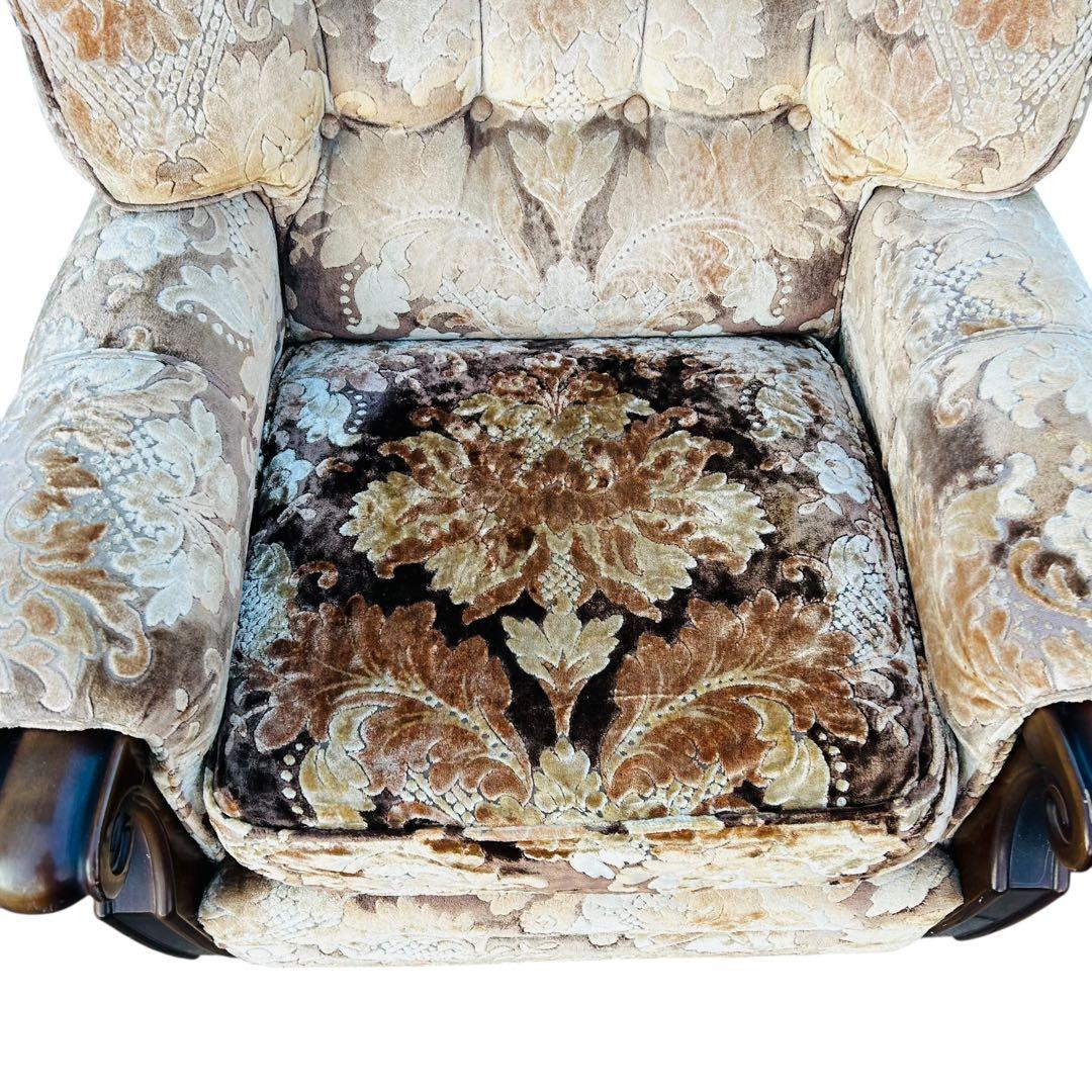 オールドカリモク 1人掛けソファ 金華山　昭和レトロ　ヴィンテージ　②