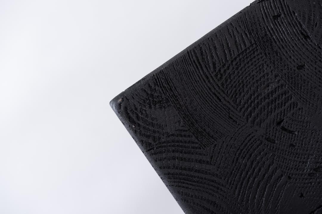 天然木 サイドテーブル 黒 パイン古材 おしゃれ HIT-130 N02