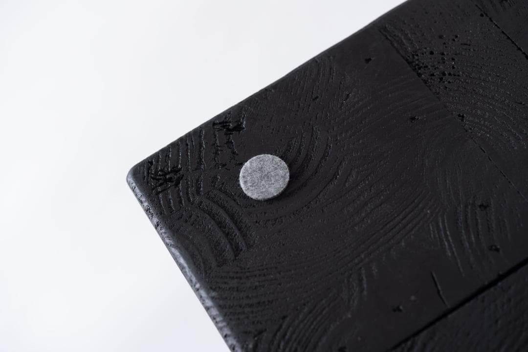 天然木 サイドテーブル 黒 パイン古材 おしゃれ HIT-130 N02