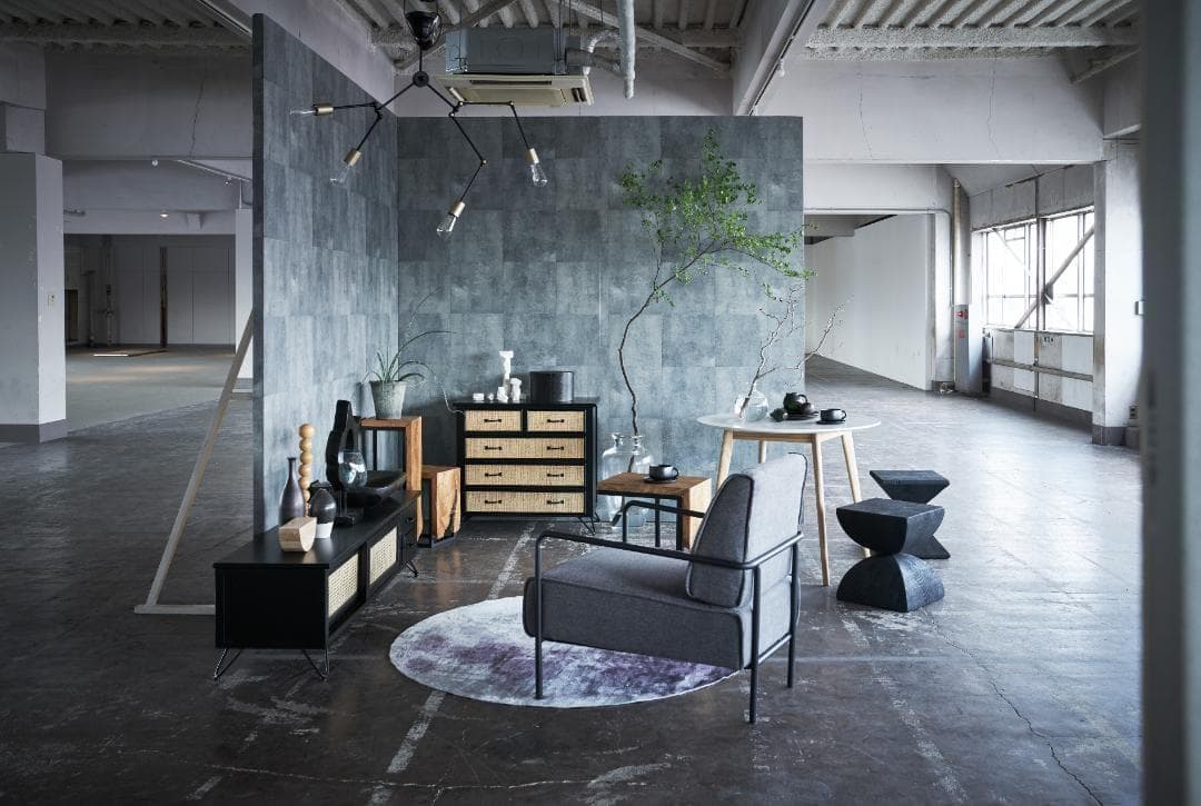 天然木 サイドテーブル 黒 パイン古材 おしゃれ HIT-130 N02