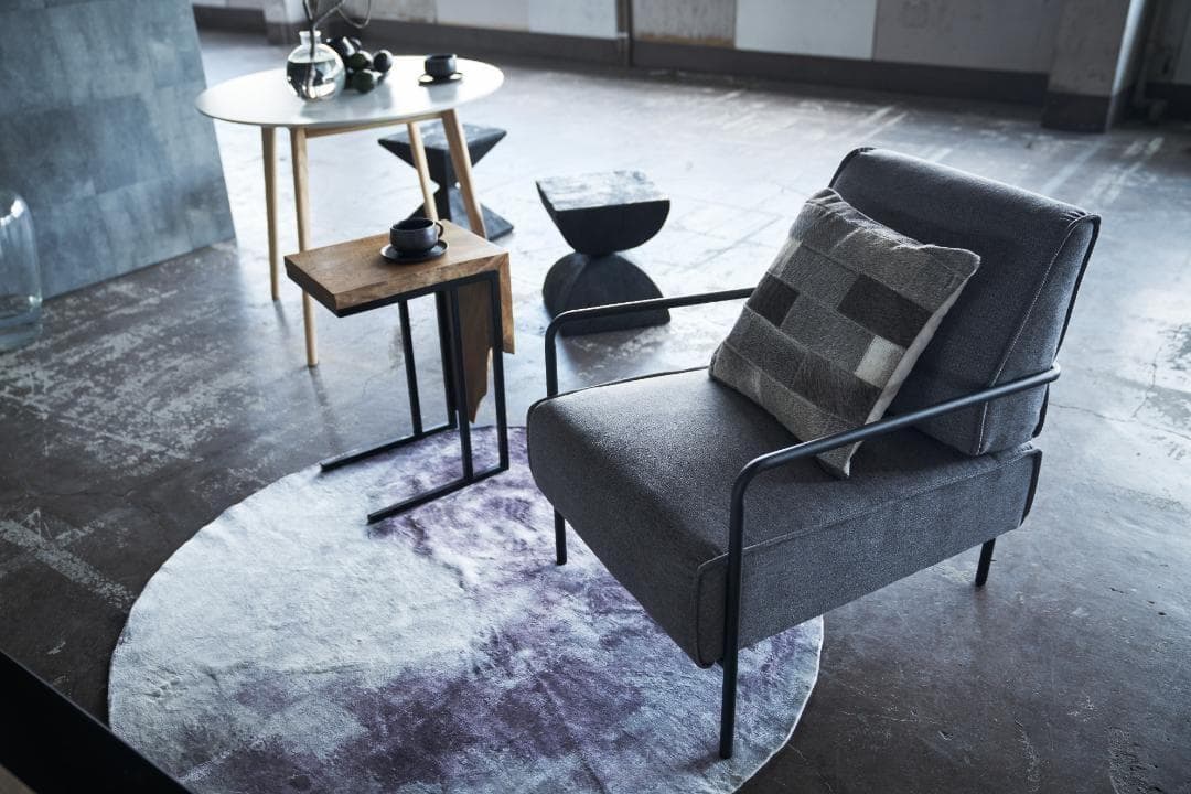 天然木 サイドテーブル 黒 パイン古材 おしゃれ HIT-130 N02