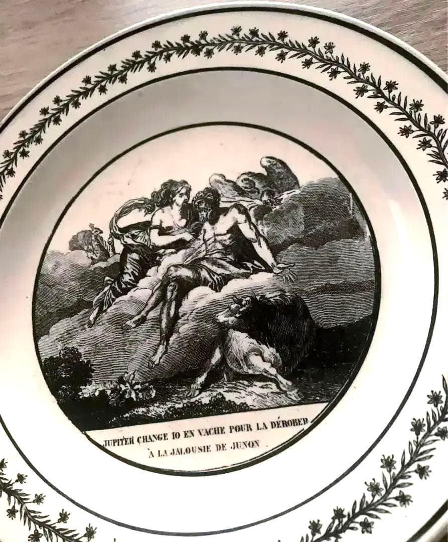 グリザイユ　モントロー　アンティーク　プレート