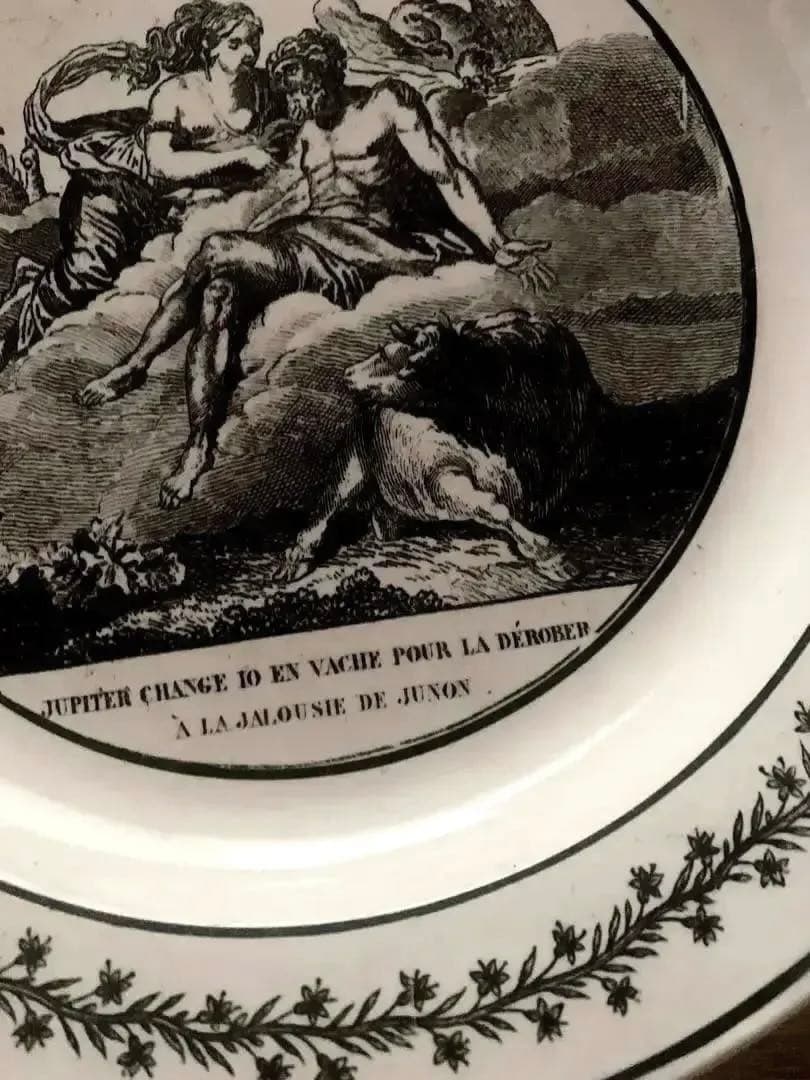 グリザイユ　モントロー　アンティーク　プレート