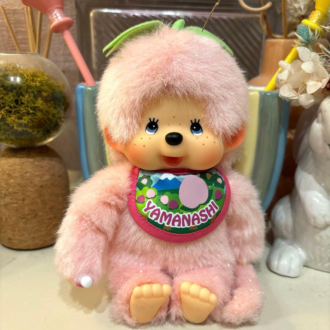 激レア！モンチッチ ご当地 山梨 桃 ピンク キラキラ モンチッチピンク
