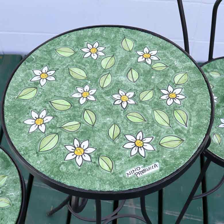 イタリア テーブルセット デイジー ガーデン 3点セット 39cm