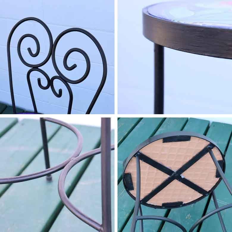 イタリア テーブルセット デイジー ガーデン 3点セット 39cm