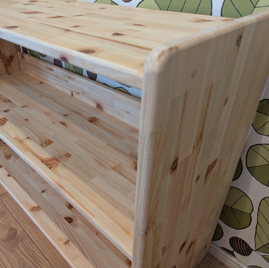 nana＊　ロ型オープンシェルフ　木製棚　檜　本棚　トロファスト